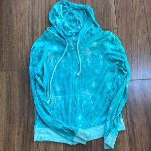 PINK hooded zip up sweater